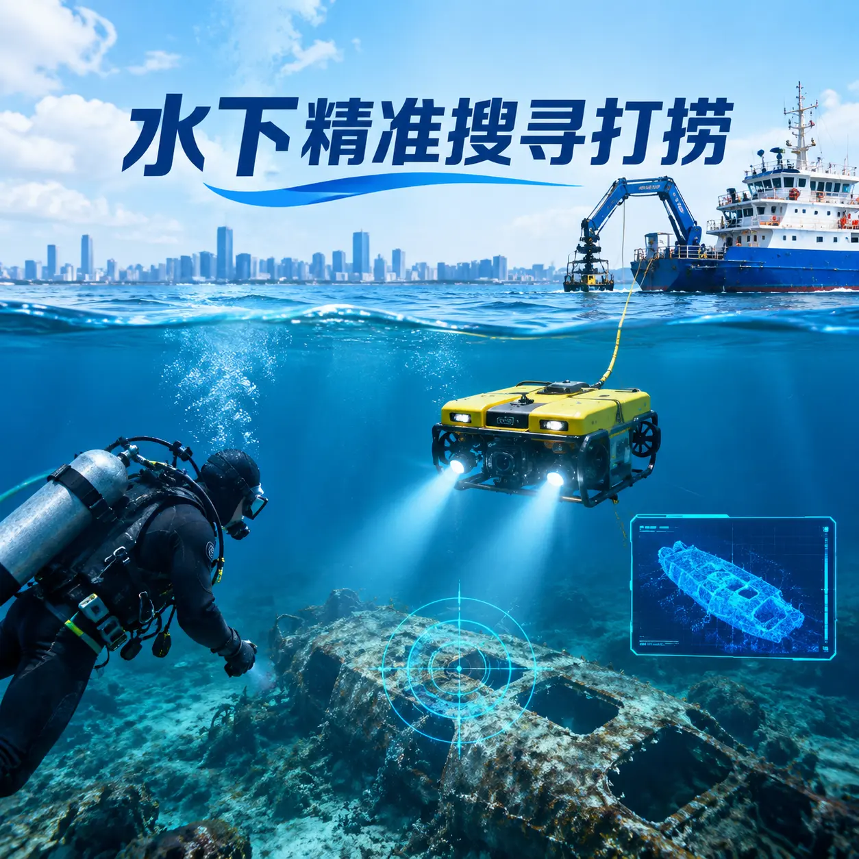 滴道水下精准搜寻打捞